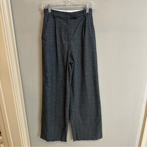 Zara | XS | muted plaid gray(ish) wide leg pants comfy workwear business formal
